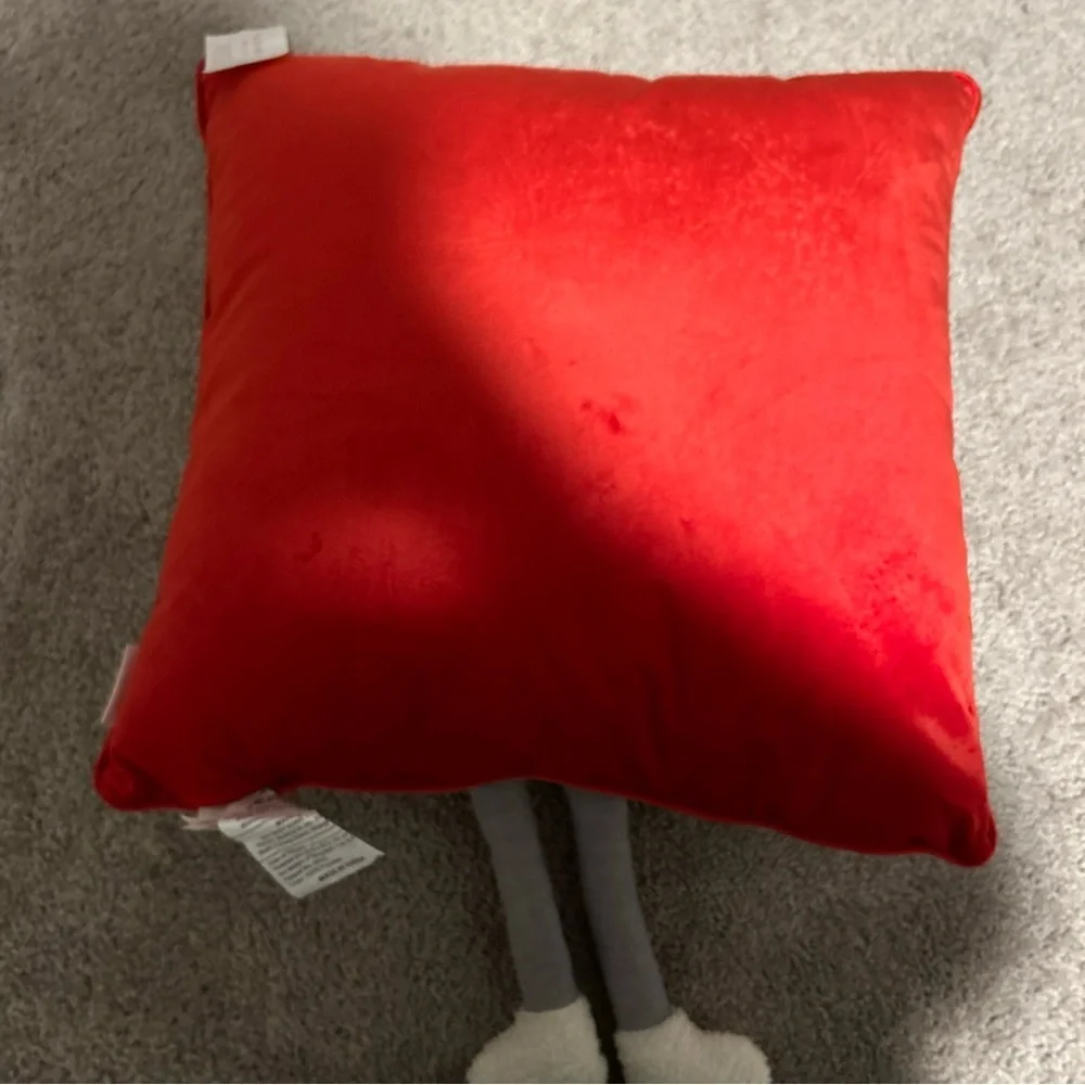 NWT Isaac Mizrahi Designer Dangle Legs XL Gnome Love Pillow 20x20